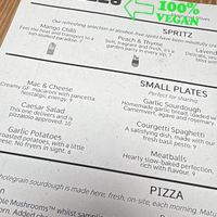 Menu!  at Purezza Camden in London