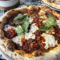 Lasagna piccante pizza  at Purezza Camden in London