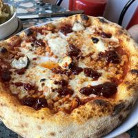 Four cheese (and more!) pizza  at Purezza Camden in London