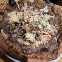 Black truffle pizza at Purezza Camden in London
