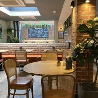 Seating back  at Purezza Camden in London