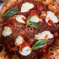 Very spicy and hot: the lasagna pizza  at Purezza Camden in London