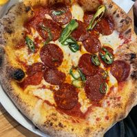 Pepperoni and jalapeño  at Purezza Camden in London
