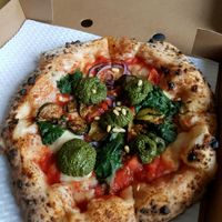 pesto pizza  at Purezza Camden in London