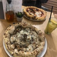 Mushroom pizza  at Purezza Camden in London