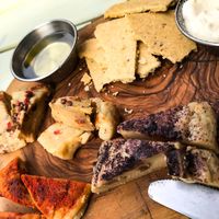 Cheese plate  at Purezza Camden in London