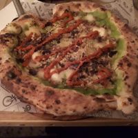 One of the special menu items from February 2019: a heart-shaped pizza at Purezza Camden in London