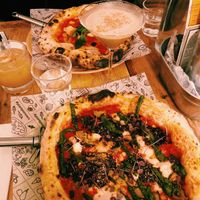 The best pizza I’ve ever eaten. The gingerbread hug -cocktail was also something beyond my understanding.  at Purezza Camden in London