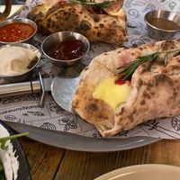 Christmas calzone at Purezza Camden in London