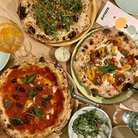 The one with the tomatoes, the Nduja one and special of the month at Purezza Camden in London