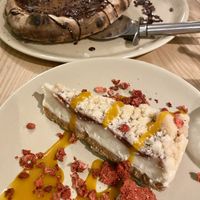 Cheesecake and Chocolate pizza at Purezza Camden in London
