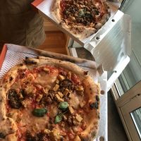 Deliveroo pizzas at Purezza Camden in London