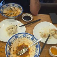 This place is amazing for vegetarian Dumplings. They've got 5 different dumpling styles, and a couple of Noodle dishes.

Highly recommend at Sydney Dumpling King in Burwood