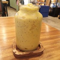 Mango and passion fruit smoothie at Basecamp Coffee House in Chiang Mai