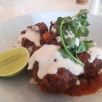 Mexican Street Corn and Coriander Fritters at Vans  in Cottesloe