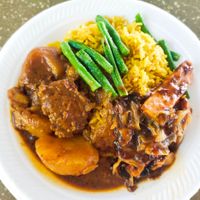 Nasi briyani with extra sardine fish at Shan Yuan 善緣素食 in East Singapore