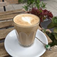Soy latte at For Change Cafe  in Brunswick