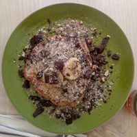 Chocolate, Hazelnut & Banana Vegan Pancakes at Dunk Ontmoet in Groningen