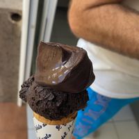 Chocolate ice cream at Il Gelato del Mercato in Tenerife