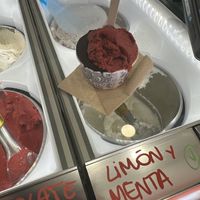 Dark chocolate & berries and lavender   at Il Gelato del Mercato in Tenerife