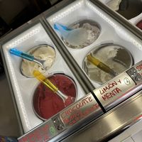 Orange and beetroot & lemon and mint   at Il Gelato del Mercato in Tenerife