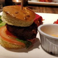 Close up of moving mountains burger. at The Church Mouse in Chester-le-street