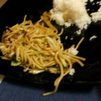 Noodles and rice (forgot to take photo before digging in). at Jazmin in Tenerife
