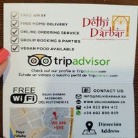 the Indian next door to Jazmin which closed, that offers loads of  vegan options  at Jazmin in Tenerife