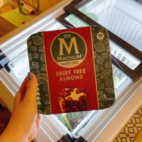 Dairy free magnum available in the shop at Genesis 创世界素食馆 in Central Singapore