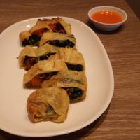 Yuba rolls at Genesis 创世界素食馆 in Central Singapore