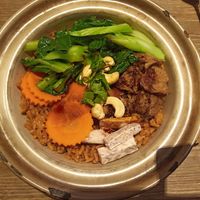 Claypot rice at Genesis 创世界素食馆 in Central Singapore