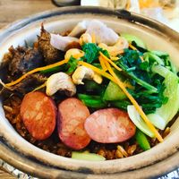 Claypot rice. Great choice! at Genesis 创世界素食馆 in Central Singapore