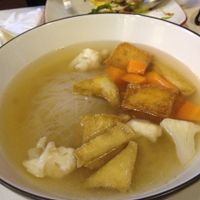Tofu and dumplings soup  at Genesis 创世界素食馆 in Central Singapore