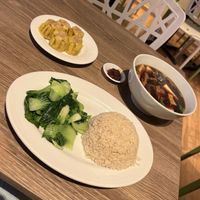 Went again (Nov 2024) and enjoyed very much. These are the Siew Mai (open dumplings) and Bakuteh rice  at Genesis 创世界素食馆 in Central Singapore