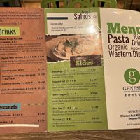 The menu  at Genesis 创世界素食馆 in Central Singapore
