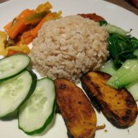 Nasi lamsak at Genesis 创世界素食馆 in Central Singapore