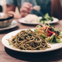 Brazil Nut Cilantro Pasta at Genesis 创世界素食馆 in Central Singapore