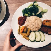 Nasi lemak at Genesis 创世界素食馆 in Central Singapore