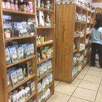Nutritional yeast, smoke liquid and all things vegan. at The Flower & Nut Market in Johannesburg