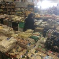 Overview from the back of the shop. As you can see this little shop is a vegans paradise!  at The Flower & Nut Market in Johannesburg