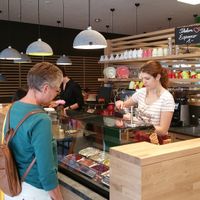 ice cream corner at PurNatur in Kempten