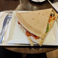 Vegan Galette with roasted veggies at Pestre in Bratislava