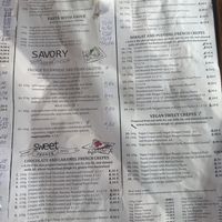 Menu  at Pestre in Bratislava