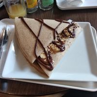 Banana chocolate pancakes at Pestre in Bratislava