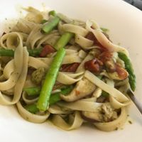 Fettuccine pasta sun dried tomatoes at Hun Hau 恆好咖啡藝文 in Hengchun