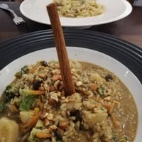 Indian spiced curry and fettuccini champignons at Hun Hau 恆好咖啡藝文 in Hengchun