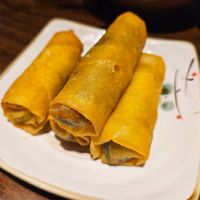Fried spring rolls, 3 pieces (we ordered a set menu for four, so we got four), NT$ 138 at DeliSoys - Shàng Shàn Dòu Jiā 上善豆家 in Taipei