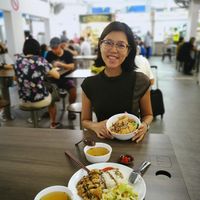 Tasty Mala Noodles. Soup was nice too.  at Wholesome Vegetarian Stall in East Singapore