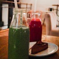Smoothies and raw cake at Mondieu - Staré Mesto in Bratislava