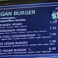 Vegan burger options  at Burgermeister Cafe Gino in Tubingen